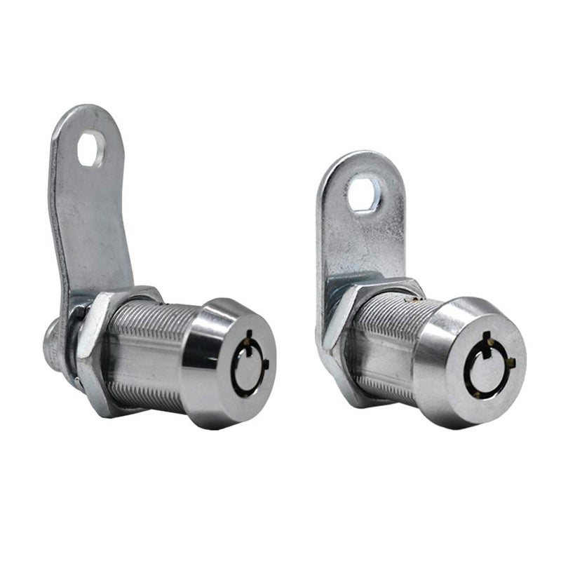 NIANNIAN 2Pcs Tubular Cam Lock 1-1/8 inch Cabinet Lock Keyed Alike with Chrome Finish for Vending Machine Tool Box Mailbox ATM - Image 4